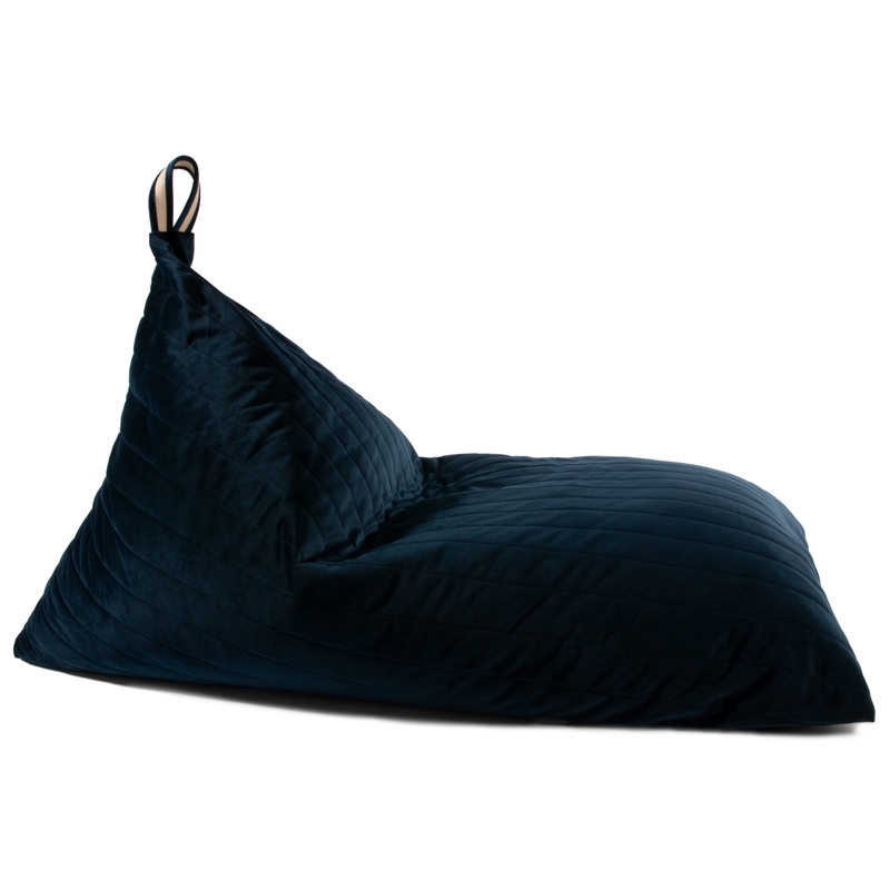 Sitzsack aus Samt night blue ca. 115cm