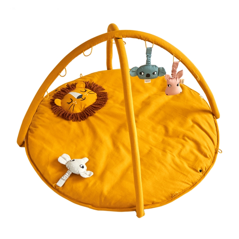 Spielbogen mit Decke &#039;Löwe&#039; Baumwolle gelb
