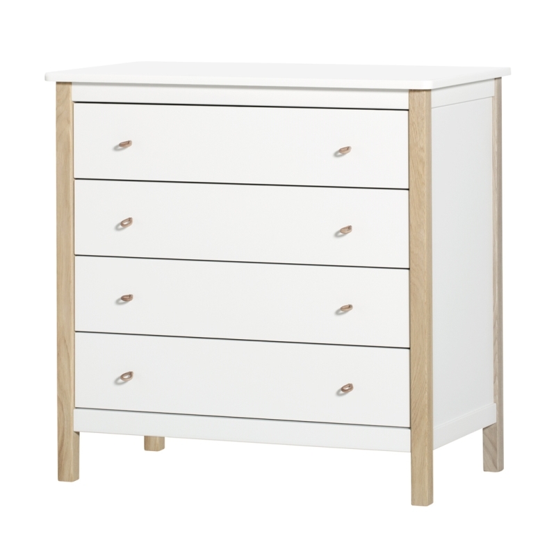 Kommode &#039;Wood&#039; Eiche/weiß 91cm