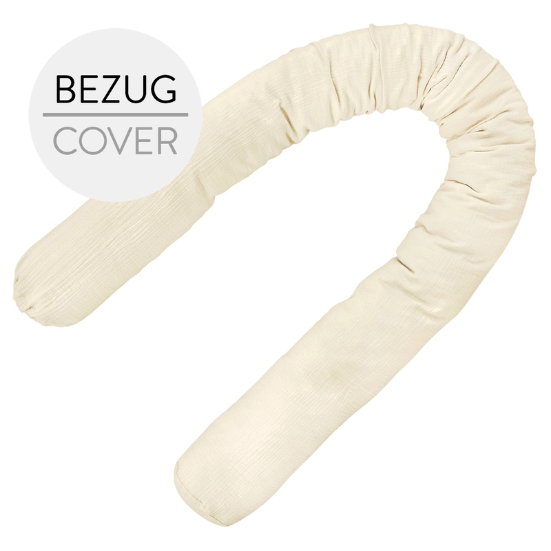 Bio Bettschlangenbezug Musselin creme 180cm