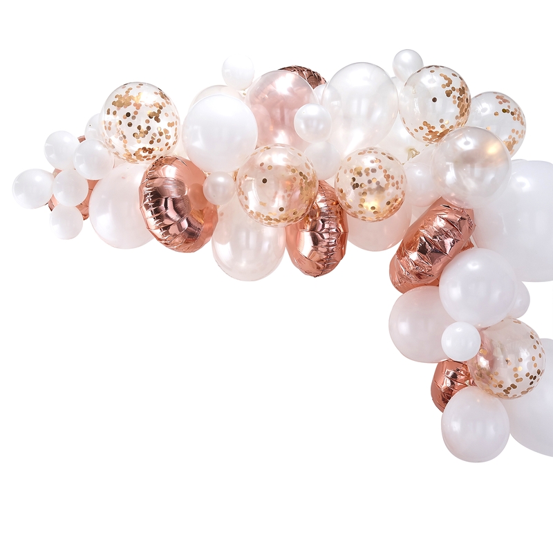 Ballongirlande roségold/weiß 70-tlg.