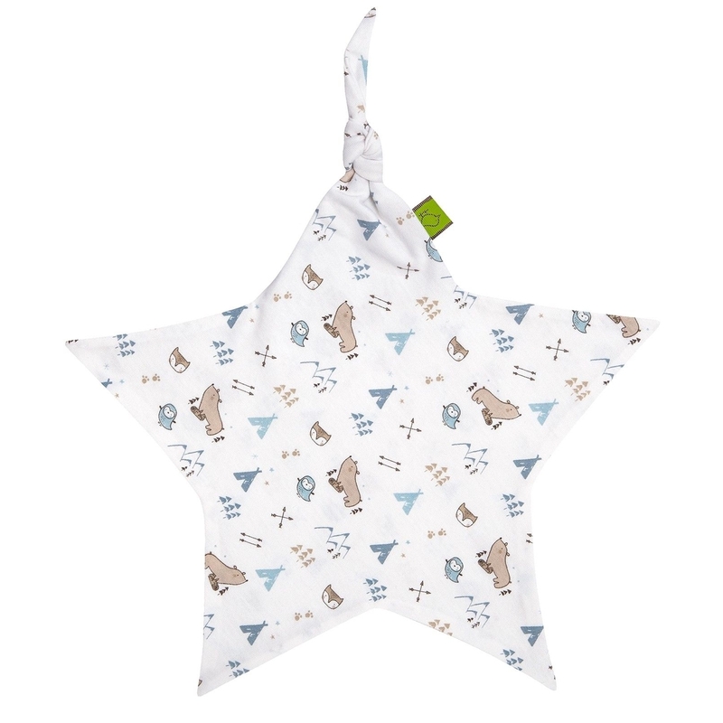 Schnuffeltuch 'Nordic Bear' Jersey blau/beige