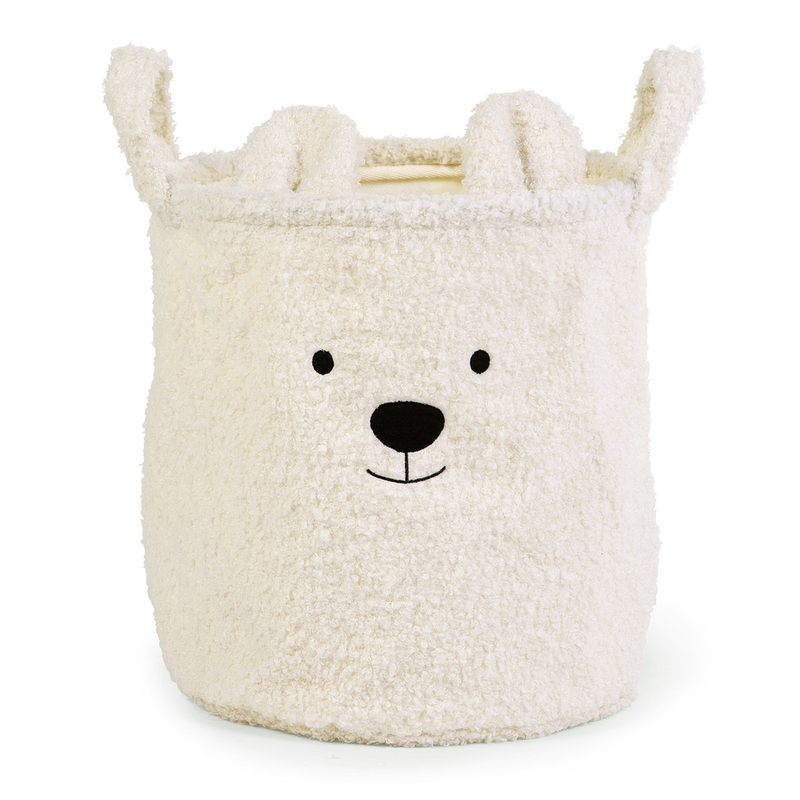 Aufbewahrungskorb &#039;Bär&#039; Bouclé creme 30cm