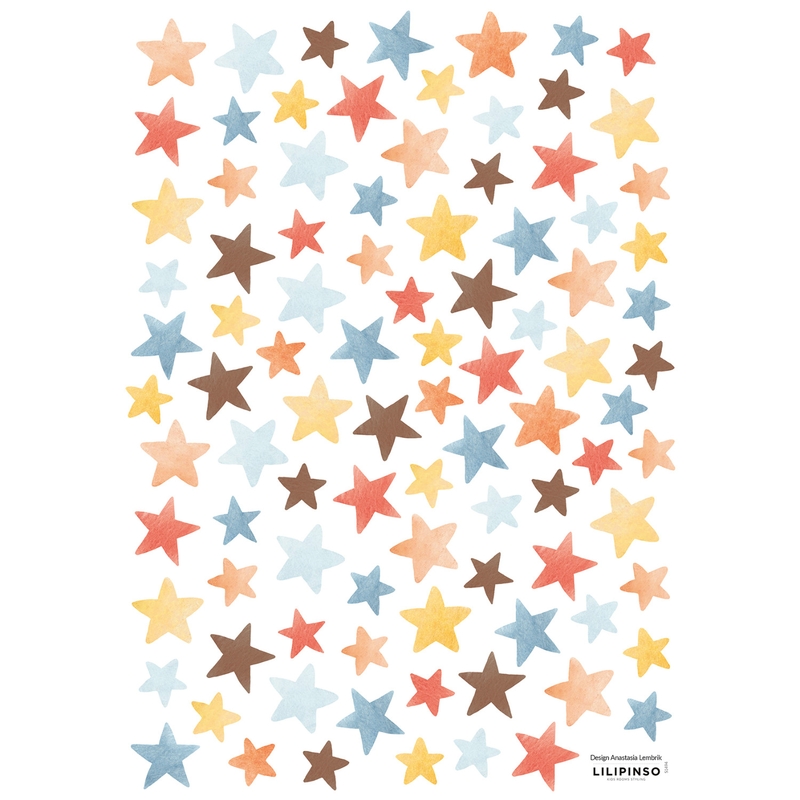 Wandsticker &#039;Colorful Stars&#039; 93-tlg.