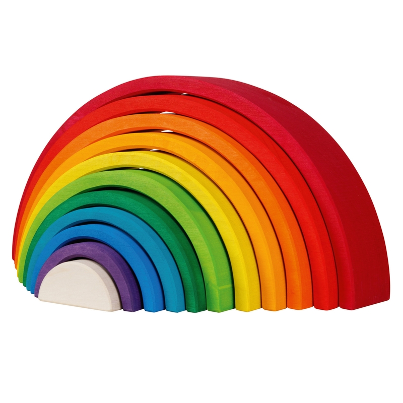 Montessori Regenbogen aus Holz ab 2 Jahren