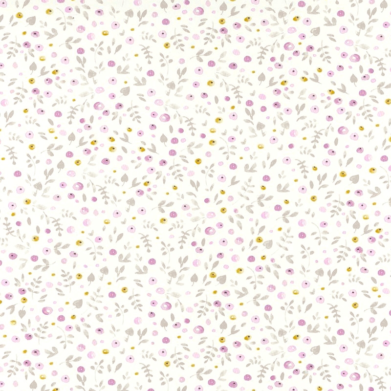 Blumentapete &#039;My Little World&#039; flieder/senf