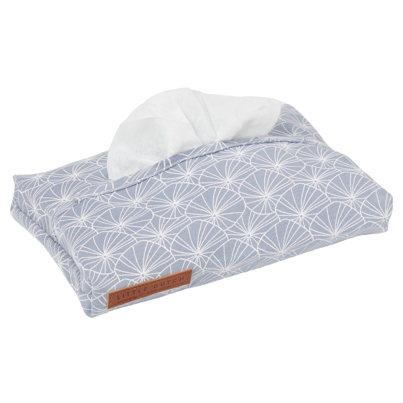 Feuchttücherbezug 'Lily Leaves' Jersey blau