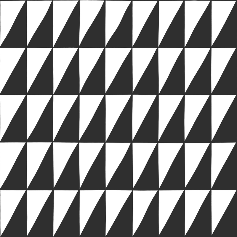 Vliestapete 'Dreiecke' weiß/schwarz