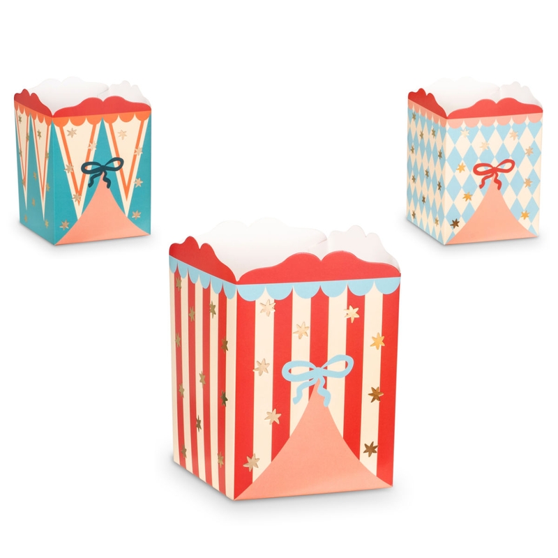 Party Snackboxen Zirkus rot/blau 6 St.