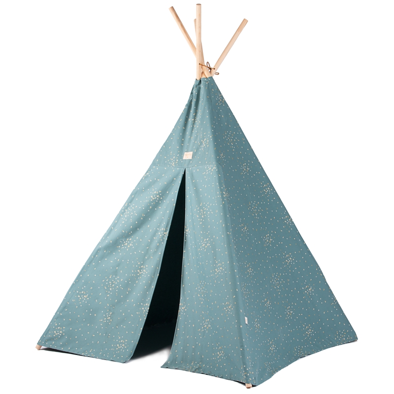 Tipi &amp; Spielzelt &#039;Konfetti&#039; jade/gold