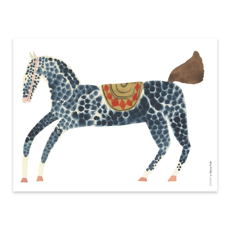 Poster 'Pony Pelle' blau 40x30cm