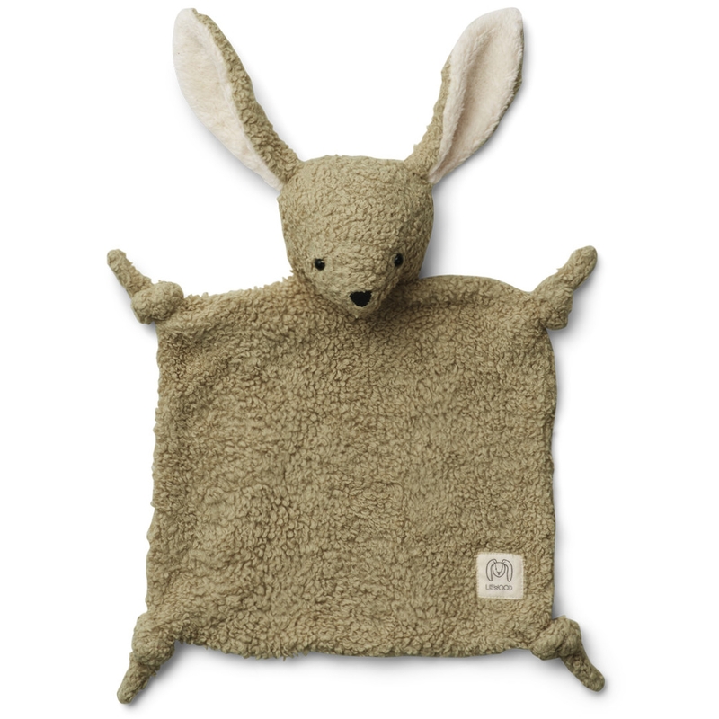 Schnuffeltuch 'Hase' Teddy khaki