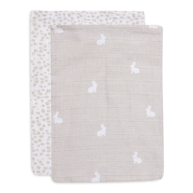 Bio Waschlappen &#039;Rabbit&#039; taupe 2er Set