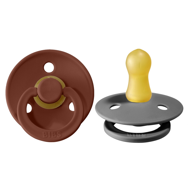 Schnuller rost/grau 0-6 Monate 2er Set