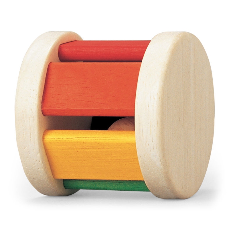 Baby Rollrassel aus Holz &#039;Regenbogen&#039; ab 6 Monaten