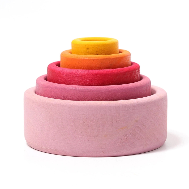Montessori Holzschälchen &#039;Lollipop&#039; pastell ab 1 Jahr