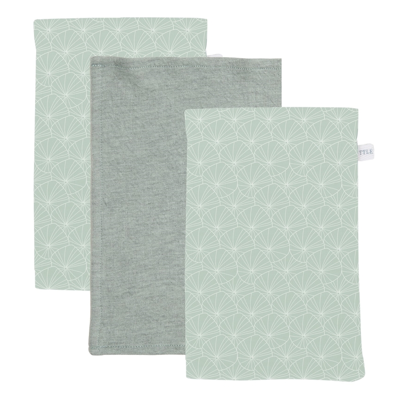 Waschlappen 'Lily Leaves' mint 3er Set