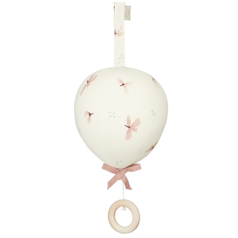 Bio Spieluhr Heißluftballon 'Windflower' creme
