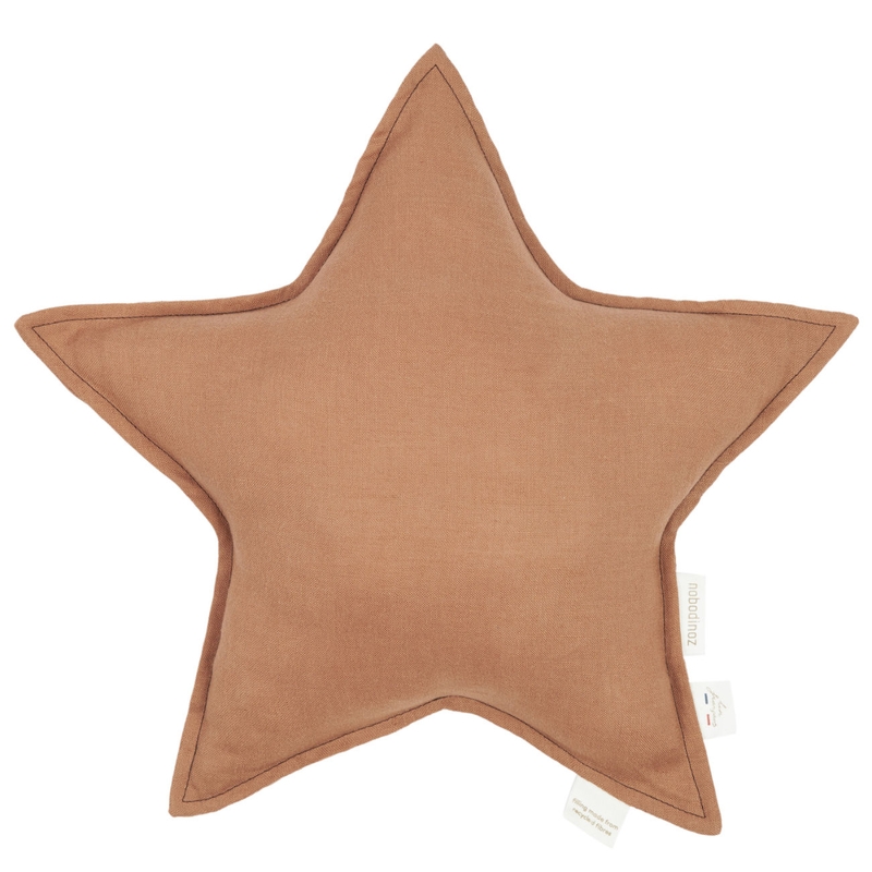 Kissen &#039;Star&#039; Leinen noisette 38x38cm
