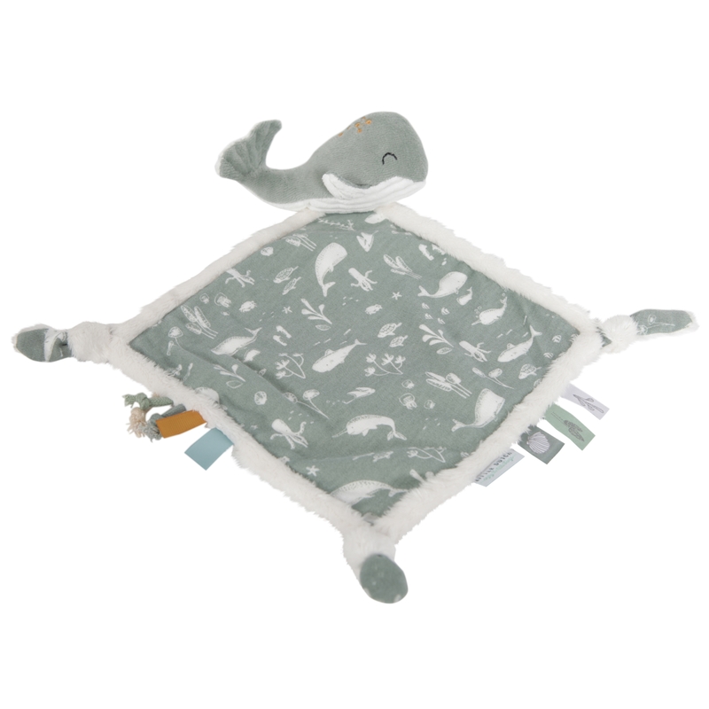Schnuffeltuch 'Ocean' Wal Plüsch jade