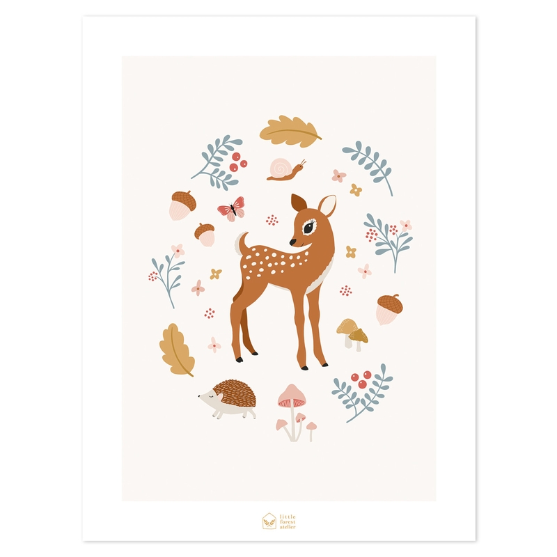 Poster &#039;Sweet Fawn&#039; 30x40cm