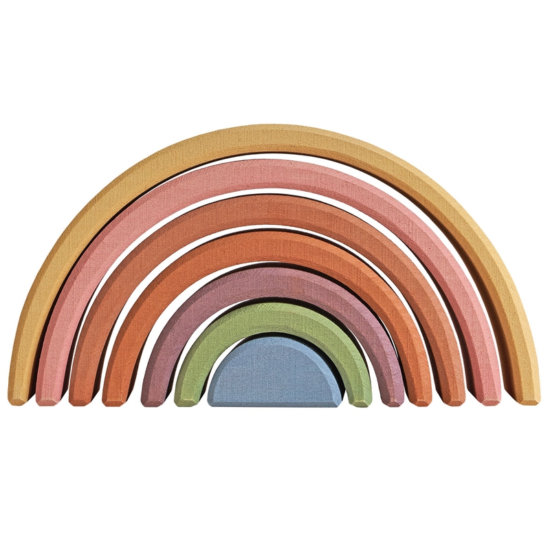 Regenbogen &#039;Pastell&#039; aus Holz ab 1 Jahr