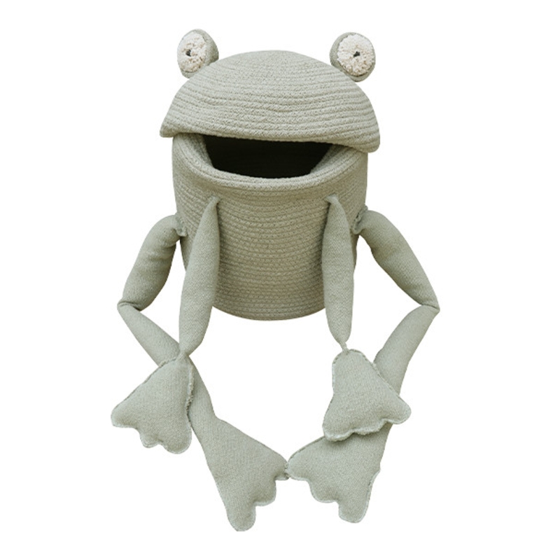 Spielzeugkorb &#039;Fred the Frog&#039; softgrün 35cm