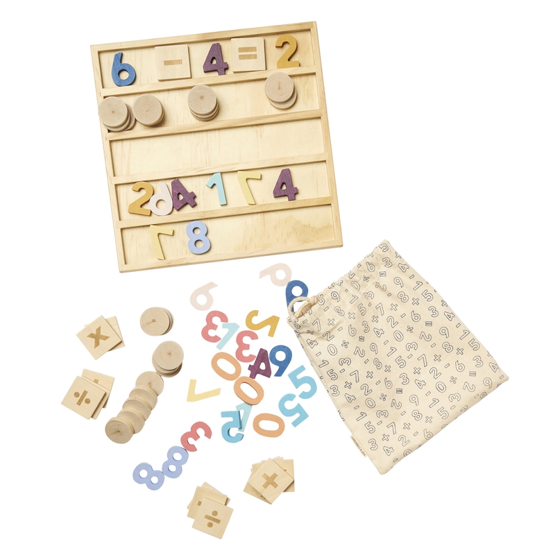 Rechentafel inkl. Zubehör &amp; Stoffbeutel