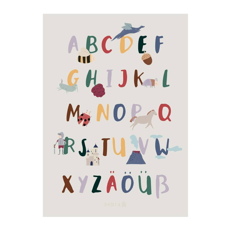 Poster &#039;Alphabet&#039; 50x70cm