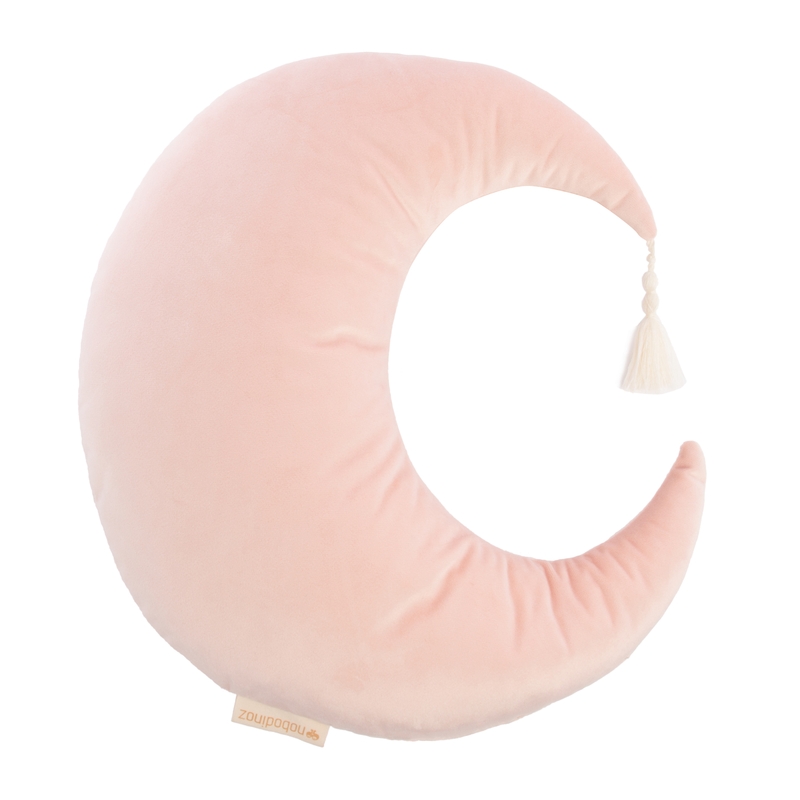Bio Kissen &#039;Mond&#039; aus Samt bloom pink
