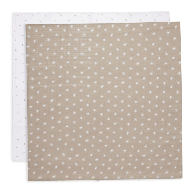 Bio Mulltücher &#039;Sun&#039; braun 2er Set 70x70cm
