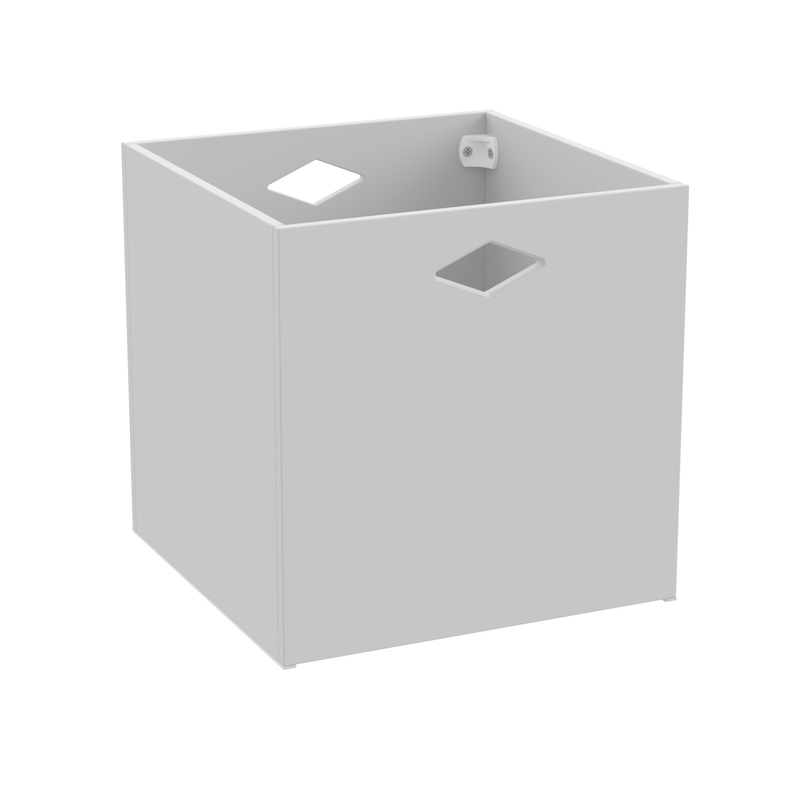 Holz-Aufbewahrungsbox &#039;Luca&#039; grau 30x30cm