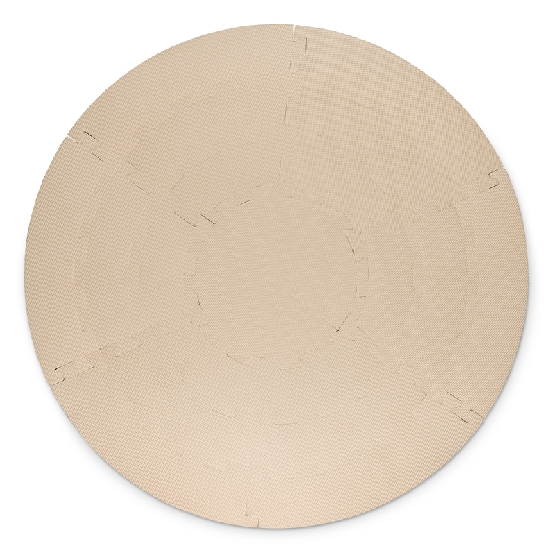 Puzzlematte Schaumstoff rund beige