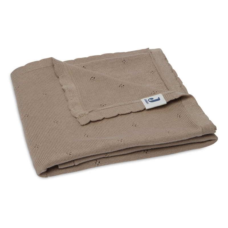 Kuscheldecke &#039;Pointelle&#039; braun
