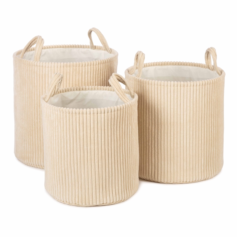 Aufbewahrungskörbe &#039;Ebby&#039; Cord creme
