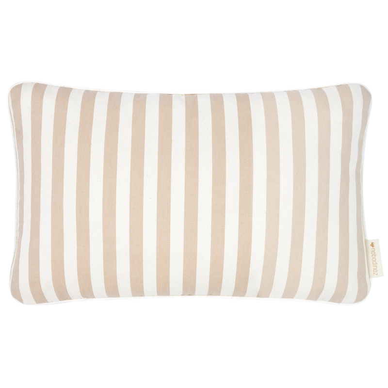 Bio Kissen &#039;Stripes&#039; creme/taupe 45x30cm