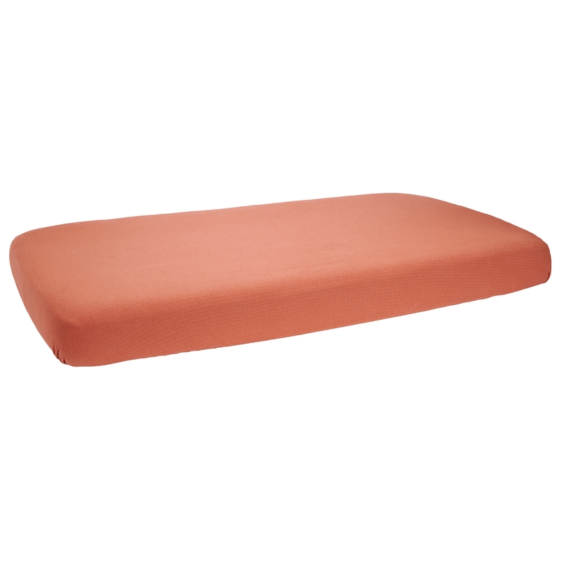 Babybettlaken 'Pure' rostrot 70x140cm