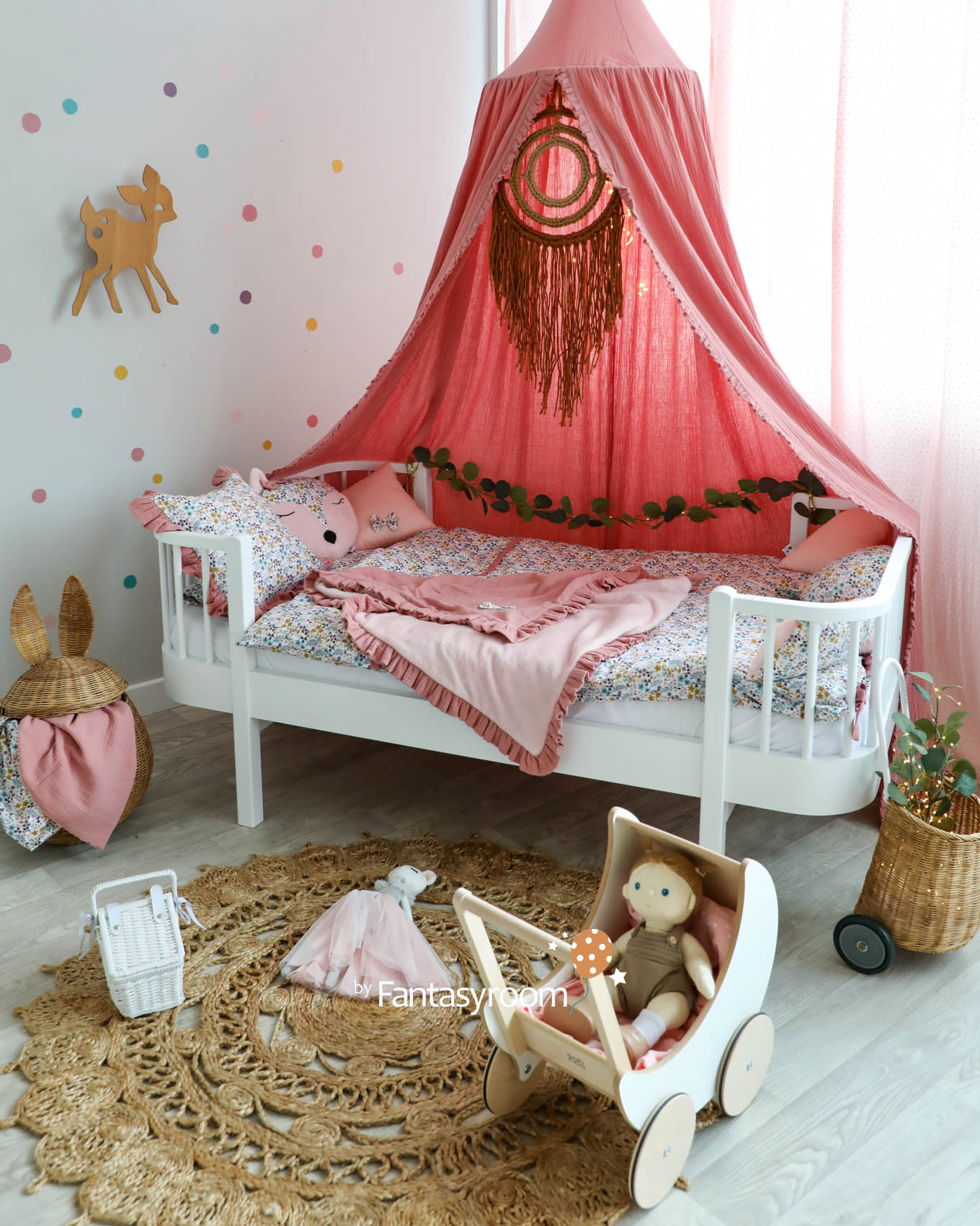 Betthimmel Baldachin Kinderbett Zelt auf über dem Bett Moskitonetz DREAM EINHORN 