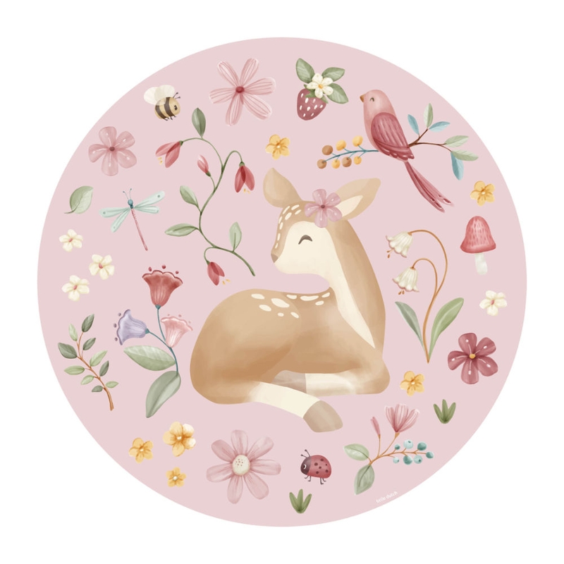 Tapetensticker &#039;Fairy Wonders&#039; Reh rosa 100cm