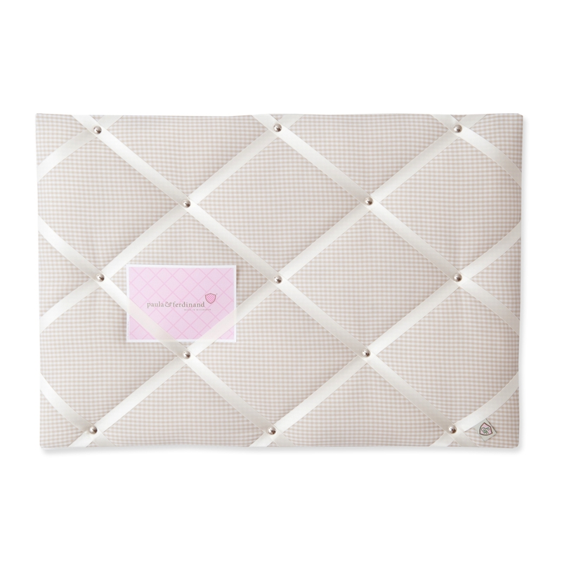 Memoboard Vichykaro beige/creme 45x65cm