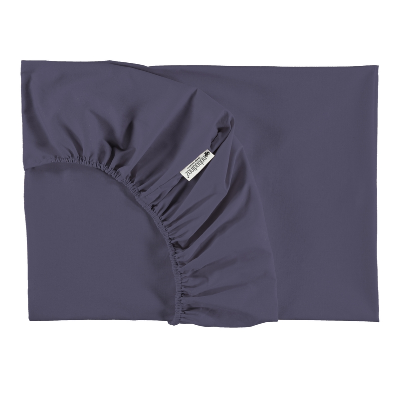 Bio Bettlaken dunkelblau 70x140cm