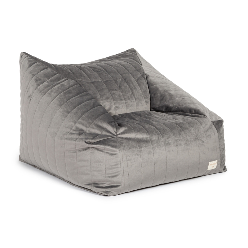 Sitzsack/Sessel Samt &#039;Chelsea&#039; slate grey