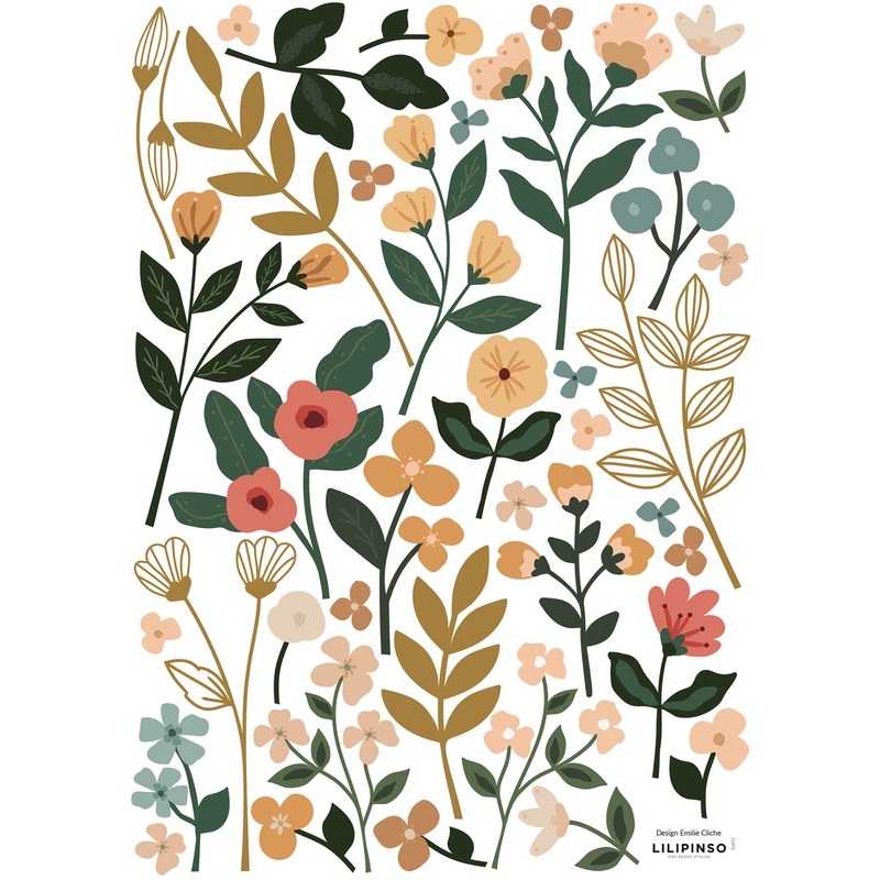 Wandsticker &#039;Colorful Flowers&#039;
