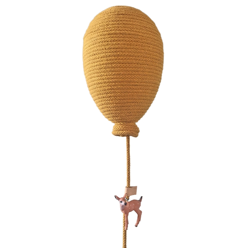 Hängedeko &#039;Ballon&#039; senfgelb 15cm handmade