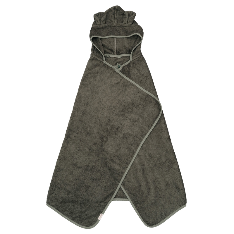 Wickeltuch 'Bär' Frottee khaki 75x120cm