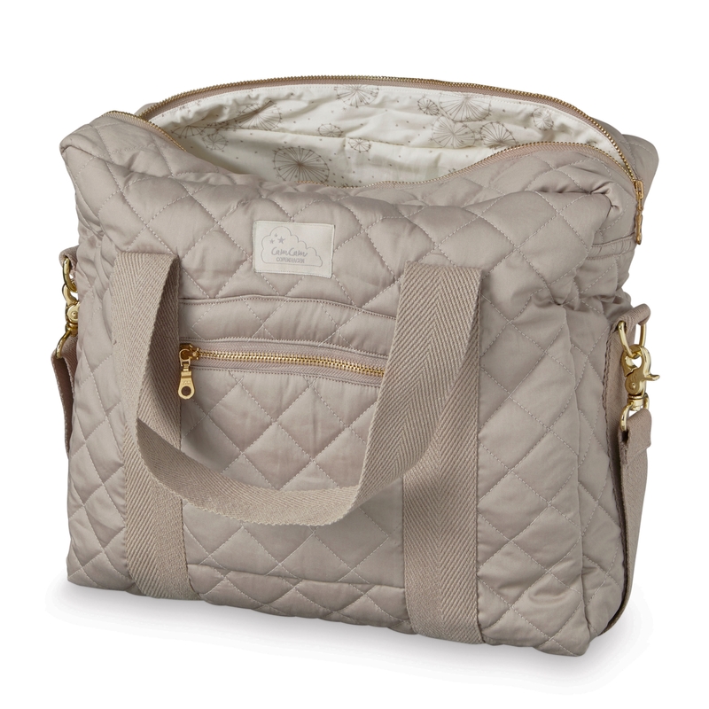Wickeltasche Baumwolle taupe ca. 39cm