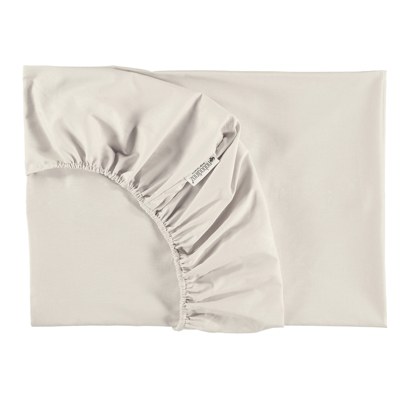 Bio Kinderbettlaken beige 90x200cm