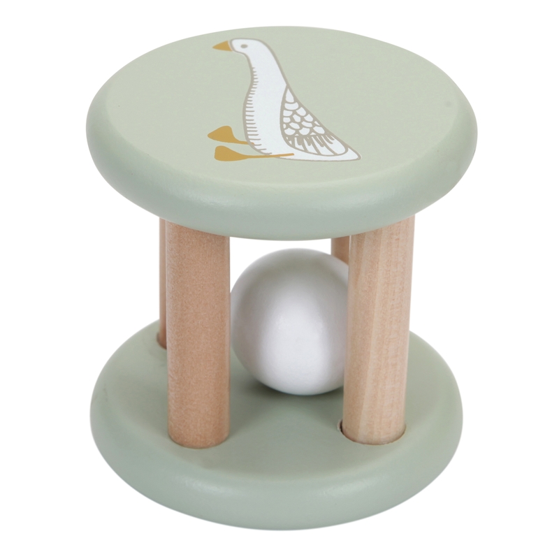 Babyrassel &#039;Little Goose&#039; Holz softgrün ab 3 Monaten