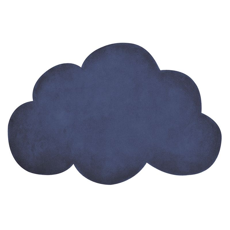 Kinderteppich 'Wolke' marine ca. 64x100cm