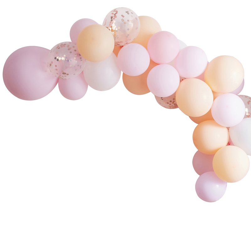 Ballongirlande Pastell rosa/pfirsich